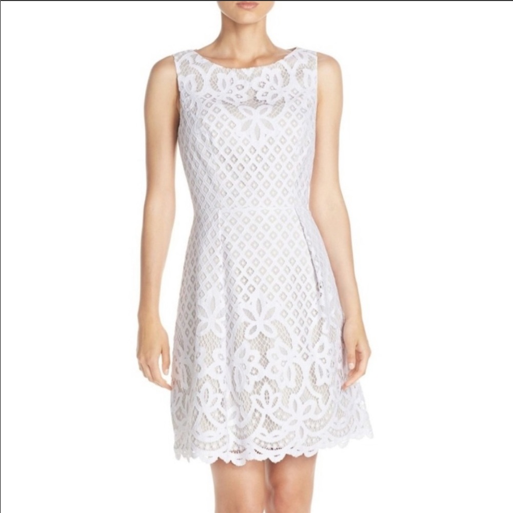 Adrianna Papell Sleeveless Lace Dress